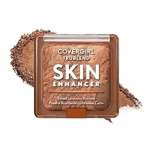 COVERGIRL TruBlend Skin Enhancer Baked Luminous Bronzer, with Hyaluronic Acid & White Rose Extract, Blends Seamlessly - 320 Caramel (Medium Bronze with Copper Swirls)
