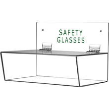 Pemegang Kacamata Keselamatan akrilik Cq dengan Tudung, Tahan habuk, sesuai untuk meja dan dinding, 3 Tinggi, 9 Lebar, 6 Kedalaman, Pek 