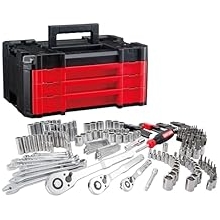 CRAFTSMAN 230 Pcs Mechanics Tool Set, Socket Wrench Set, Car Tool Kit with VERSASTACK Toolbox, SAE and Metric,1/4 in, 3/8 i