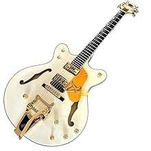 Cream Electric Guitar with Free Double Convex and Big Vibrato, Rosewood Fingerboard - Perfect for Rock and Guitarra Electrica