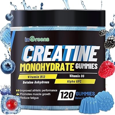 Creatine Monohydrate Gummies 6g for Men & Women 120 Count
