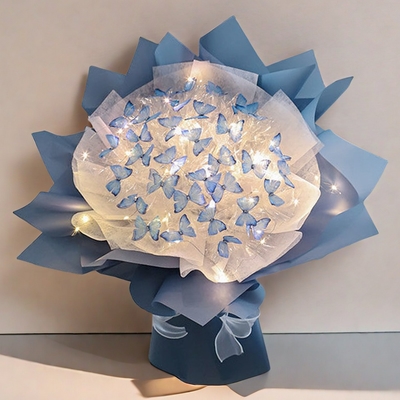 Cross-border Valentines Day gift butterfly bouquet diy handmade material bag girlfriends birthday gift girls high sense