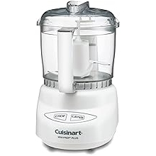 Cuisinart Mini-Prep Plus Food Processor, 24-Ounce Mini Food Processor to Chop Herbs, Vegetables, and Hard Cheese, 24-Ounce Work Bowl, Reversible Stainless Steel Blade, DLC-2A, White