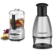 Cuisinart Mini Prep Plus Food Processor, 4 Cup, Brushed Stainless & CTG-00-SCHP Chopper, 8.2" x 3.9" x 3.9", Stainless Steel/Black