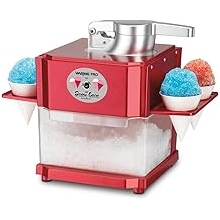 Cuisinart Snow Cone Machine, Home Shaved Ice Maker for Snow Cones, Snow Cone Maker with Reuseable Paper Cups, Makes 5 Icy Cones for Slushies, Frozen Drinks , Red, SCM-10P1