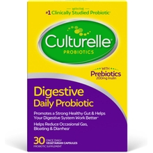 Culturelle Daily Probiotic Capsules For Men &amp; Women, Most Clinically Studied Probiotic Strain, Digestive &amp; Gut Health, Supports Occasional Diarrhea, Gas &amp; Bloating, 1 Month Supply, 30 CT