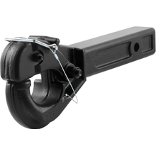 CURT 48004 Pintle Hook Hitch for 2-Inch Receiver, 20,000 lbs, Fits 2-12-Inch Lunette Ring, GLOSS BLACK POWDER COAT