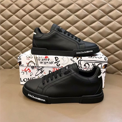 D&G European Station Export White Mens Shoes Casual Sneakers Lace-Up Fashion Trendy New Breathable Low-Top Sports Shoes