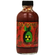 Da Bomb - Ghost Pepper - Original Hot Sauce - 22,800 Scovilles - 4oz Bottles Made in USA with Habanero &amp; Jolokia Peppers- Non-GMO, Gluten Free, Sugar Free, Keto - Pack of 1