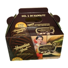 Dark Chocolate Covered Macadamia Nuts by Hawaiian Host 6 Box Tote,5 ounces