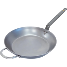 De Buyer MINERAL B Carbon Steel Fry Pan - 12.5 &rdquo; - Sesuai untuk Mendengar, Menumis & Memanaskan - Secara Semula Jadi Tidak Lekat - Dibuat di Perancis