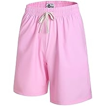 DEHANER Swim Trunks for Men Quick Dry Board Shorts with Zip Pockets Bathing Suits Beach Swimwear