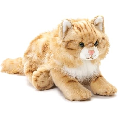 DEMDACO Large Maine Coon Cat Striped Ginger Childrens Plush Stuffed Animal Toy