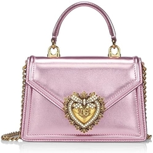 Devotion Metallic Leather Top Handle Bag