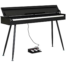 Digital Piano 88 Key Weighted Keyboard,Full-Size Desk Progressive Hammer-Action Electric Piano For Beginners, With Sheet Music Stand, Pedal,Power Adapter, Headphone Mode, Usb-Midi