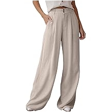 Women's Casual Loose Wide Leg Linen Pants