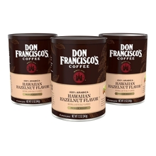 Don Francisco&amp;#39;s Hawaiian Hazelnut Flavored Ground Coffee (3 x 12 oz Cans)