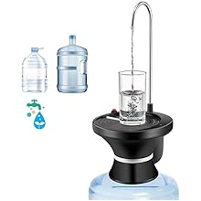 Drinking Water Dispenser Pump, Automatic Electric Drinking Water Bottle Pump for 2-5 Gallon Water Jugs, USB Rechargeable with 2 Switch Control, Stable and Portable for Home, Kitchen, Office, Camping