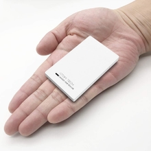 Dual USB Output Super Slim Power Bank Ultra Thin, 3000mAh Portable Charger Mini External Phone Battery Pack Small Dual Outlet, Emergency Phone Power Backup White