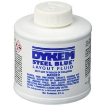 Dykem 80300 Steel Blue Layout Fluid, Brush-in-Cap 4oz