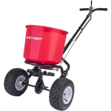 EarthWay 2600A-Plus 40 LB 18 KG Walk-Behind Broadcast Fertilizer Spreader, Garden Seeder, Salt Spreader w9-Inch Pneumatic Wheels, Made in America
