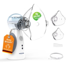 horizon health easy breath plus - bpa free & no plasticizers - whisper quiet inhaler - children & adults - portable nebulizer with smart fill container usb micro battery & automatic cleaning