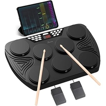electronic drum kit 7 pads electronic drum kit velocity dynamic e drum support midi bluetooth pc connection digital drum for children beginners birthday gift