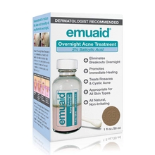 EMUAID Overnight Acne Treatment 1oz for stubborn blemishes, blackheads, cystic acne, and rosacea