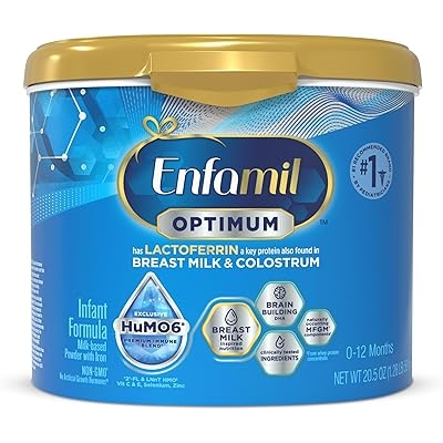 Enfamil Optimum Enspire, Our Closest Formula to Breast Milk, Immune-Supporting Lactoferrin and Brain-Supporting DHA Baby Formula, Powder 20.5 Oz Tub