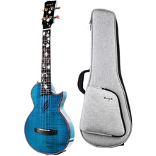 Tenor Ukulele All Solid Flame Maple Ukulele with Built-in AcousticPlus Pickup and Deluxe Ukulele CaseEUT-E6BU
