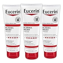 Eucerin Eczema Relief Cream, Full Body Lotion for Eczema-Prone Skin, Moisturizing Eczema Cream, Body Moisturizer, Multi-Pack, 8 oz. Tube Pack of 3