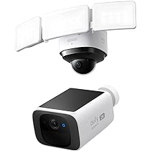 eufy Security S330 Floodlight Cam 2 Pro, 360-Degree Pan & Tilt Coverage, 2K Full HD S220 SoloCam, Solar Security Camera, Wireless Outdoor Camera