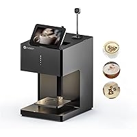 EVEBOT Coffee Latte Art Machine EB-FC1 Food-Grade Coffee Printer with Camera Customized Multi-Color Selfie Photo Printing DIY Cake Personalized Decoration for Cafes Museums, Color FancyBox - Black
