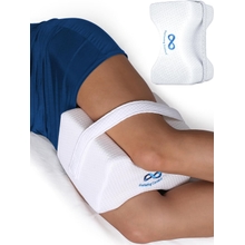 Everlasting Comfort Knee Pillow for Side Sleepers - Memory Foam Leg Pillow for Hip and Back Pain Relief - Comfortable Leg Pillow for Side Sleeping - Adjustable Strap - Sciatica Pain Relief Pillow