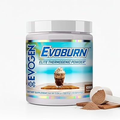 Evogen Evoburn - Thermogenic Fat Burner for Men & Women | Energy, Focus, Appetite Control | Advanced Metabolism Booster Fat Burner Formula with MitoBurn & Caffeine | Iced Mocha Coffee | 30 Servings