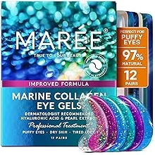 MAREE Eye Gels - Cooling Pads Under Eye Patches for Puffy Eyes and Dark Circles with Collagen &amp; Hyaluronic Acid - Anti Wrinkles Under Eye Masks Skincare Treatment for Puffiness - Parches Para Ojeras
