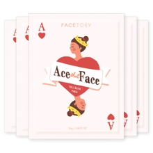 FACETORY Ace That Face Collagen Sheet Mask - Nourishing, Plumping, and Anti-Aging Pack of 5