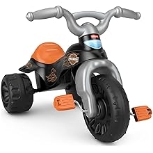 Fisher-Price Toddler Tricycle Harley-Davidson Tough Trike, Toy Bike with Handlebar Grips &amp; Storage for Outdoor Play Kids Ages 2+ Years (Amazon Exclusive)