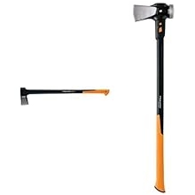 Fiskars 378841-1002 X27 Super 36" Splitting Axe, Inch, Black IsoCore Maul, 36-Inch 751110-1003