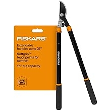Fiskars Loppers for Tree Trimming, Heavy Duty, with Extendable Handle 24.5"-37" Range, Sharp Bypass Steel Blade Tree Branch Cutter up to 1.5-Inch Diameter Cut Capacity