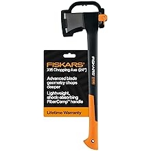 Fiskars X15 Splitting Axe, Tree Branch Cutter and Wood Splitter 23.5-Inch Axe with Shock-Absorbing Handle