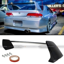 Fit 97-01 Prelude EVO Style JDM Unpainted Black Rear High Wing Trunk Spoiler