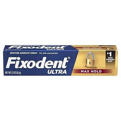 Fixodent Ultra Max Hold Dental Adhesive, 2.2 oz Pack of 7