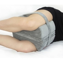 Knee Pillow for Side Sleepers - Adjustable Memory Foam for Custom Comfort - Designed for Supportive Sleep Posture - includes Removable Layers for Thickness Customization