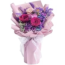 lovenfold Flowers for Delivery,Preserved Flowers Bouquets,Purple Rose Bouquets That Last 1-3 Years,Birthday Flowers Gifts for Women Mom Grandma Wife Friends