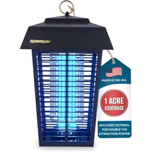 Flowtron Bug Zapper, 1 Acre of Outdoor Coverage with Powerful 40W Bulb & 5600V Instant Killing Grid, Electric Insect, Fly & Mosquito Zapper, Made in The USA