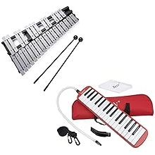 Foldable 30 Note Glockenspiel Xylophone And 32 Keys Melodica Piano Musical Instrument