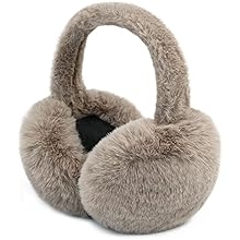 Foldable Ear Muffs for Women Cold Weather Fluffy Earmuffs Winter Warm Headband Cute Slouchy Ear Warmers