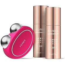 FOREO Age-Defying Bear Bundle - Bear Microcurrent Facial Device + 2 x Conductive Serum 1 fl.oz. - Anti Aging Face Massager