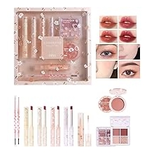 Full Beauty Makeup Cosmetic Set, 8 Pieces, Lipstick, Makeup Palette, Long Lasting, Beginners, Popular, Christmas Gift, New Year, Birthday, Celebration Gift